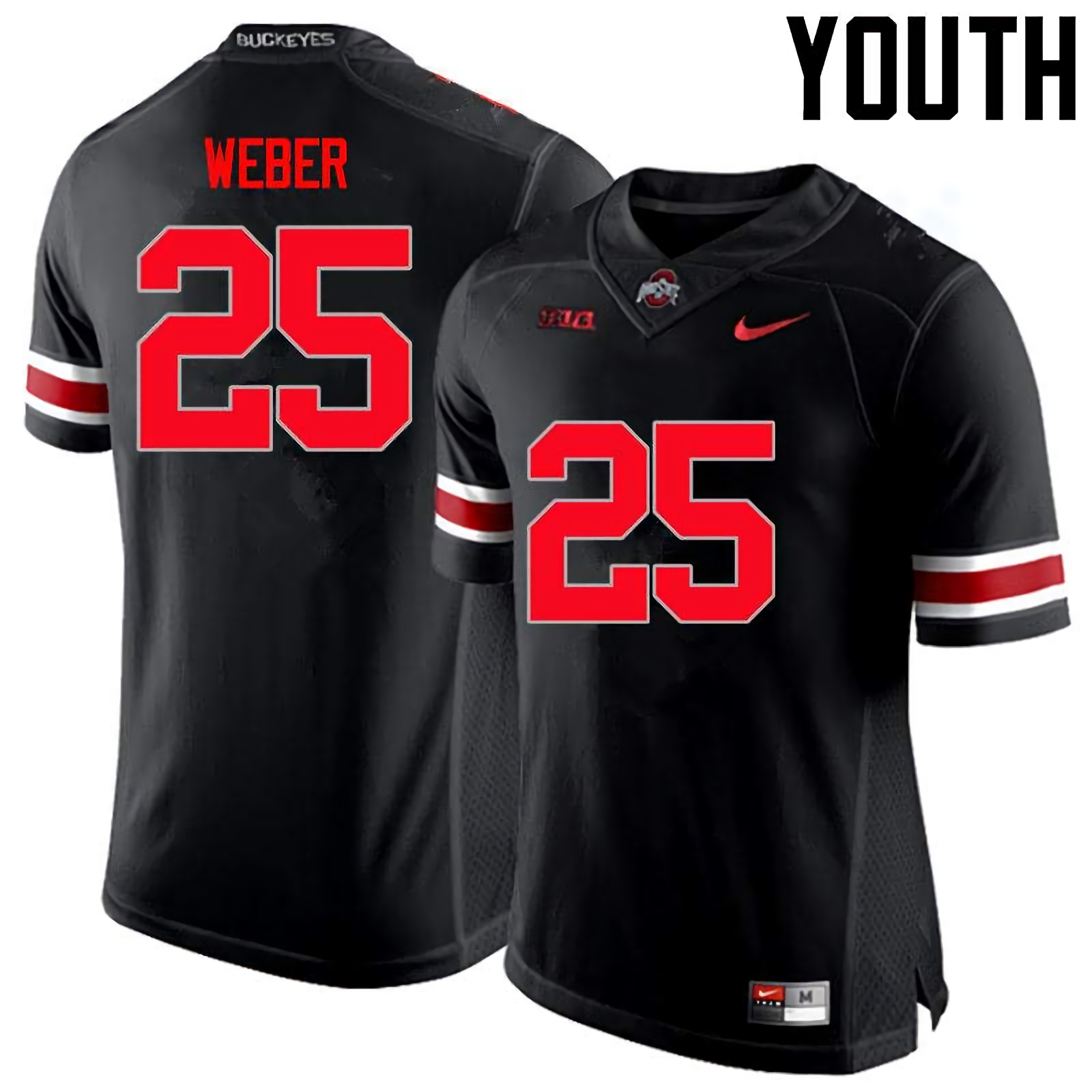 Mike Weber Ohio State Buckeyes Youth NCAA #25 Nike Black Limited College Stitched Football Jersey FQU3256SI